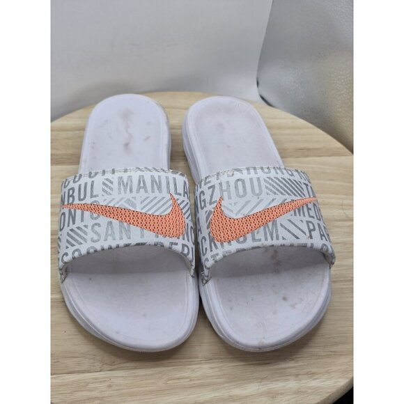 Nike Women's Benassi JDI Solarsoft Slides Size 9 White Athletic Sandals Shoes - Picture 4 of 13